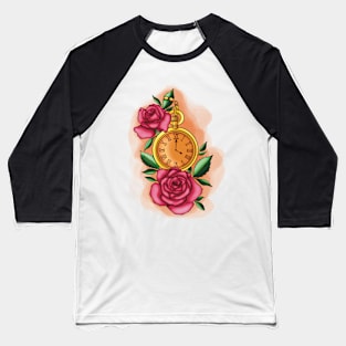 Clock under its rosebushes Baseball T-Shirt